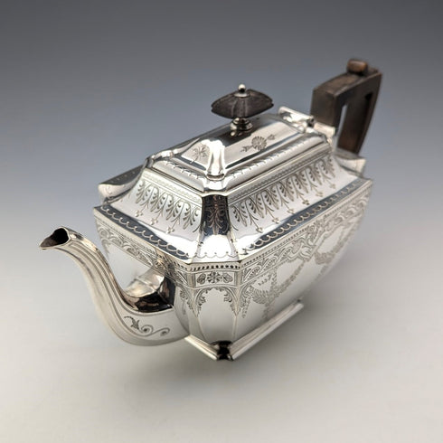 1894 年英國古董鍍銀茶具 3 件阿特金兄弟
